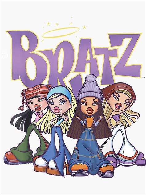 Bratz Original Four Group Shot Logo Sticker For Sale By