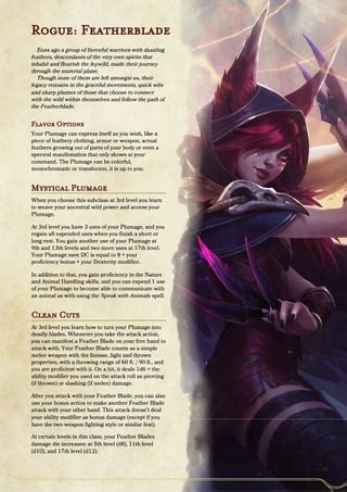 Rogue - Featherblade | A Subclass Inspired by Xayah from League of ...