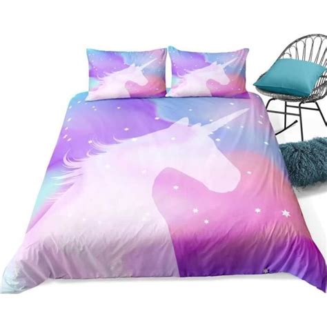 Diy Housse De Couette X Cm D Galaxie Licorne Parure De Lit