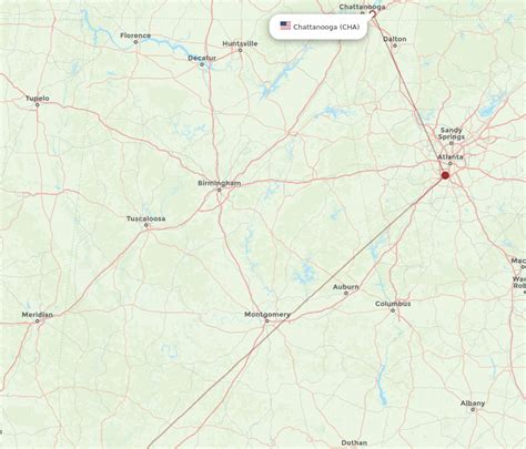 All Flight Routes From Mobile To Chattanooga MOB To CHA Flight Routes