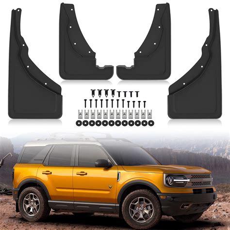 Buy Mud Flaps For Bronco Sport 21 24 Front Rear Splash Guards Mud Guards Flares For Ford Bronco