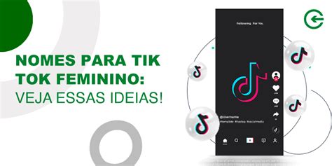 Nomes Para Tik Tok Feminino Veja Essas Ideias Acessei