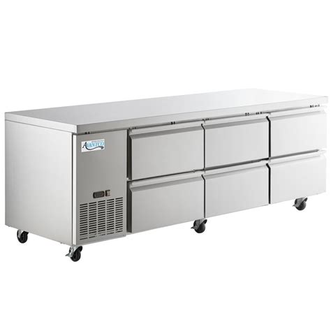 Avantco Stainless Steel Six Drawer Extra Deep Undercounter Refrigerator