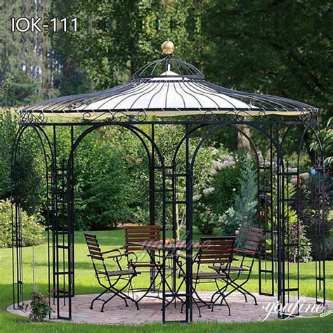 Large Outdoor Wrought Cast Iron Gazebo Decoration For Sale Iok 111