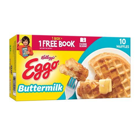 Eggo Buttermilk Frozen Waffles 123 Oz 10 Count Frozen