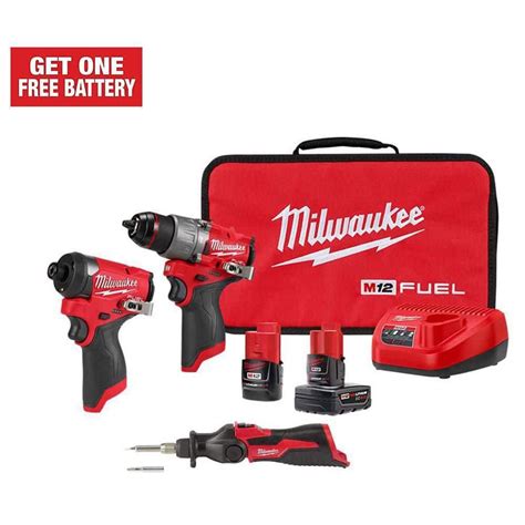 Milwaukee M12 Fuel 12 Volt Li Ion Brushless Cordless Hammer Drill And Impact Driver Combo Kit 2