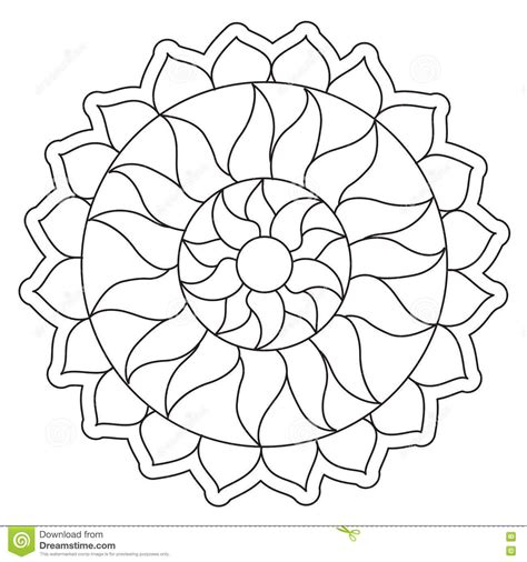 Mandala Coloring Pages Sun Mandala Easy Mandala Drawing