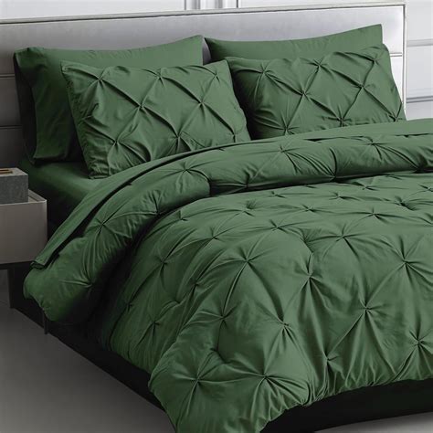 Maple Stone Queen Comforter Set Pieces Pinch Pleat Bed In A Bag