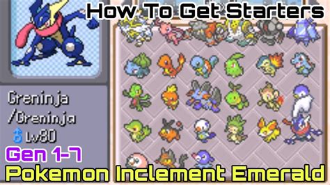 How To Get Any Starters From Gen In Pokemon Inclement Emerald Youtube