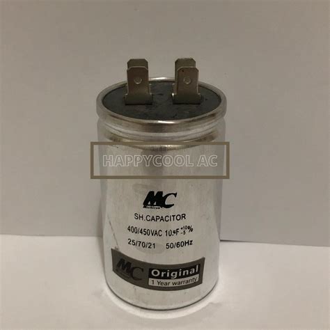 Jual Kapasitor AC 10 UF 10 Mikro Merk MC 4 Kaki Capacitor AC 10 UF