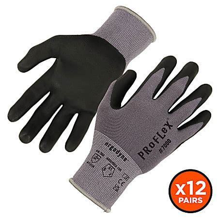 Ergodyne Proflex 7000 12PR Nitrile Coated Cut Resistant Gloves Gray