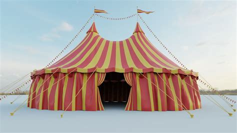 Circus Tent D Model Cgtrader