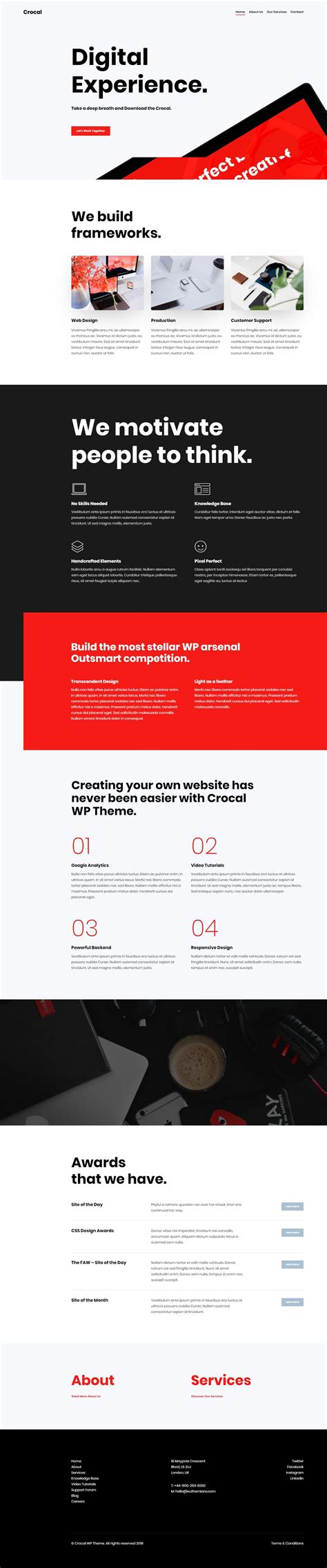 Crocal Responsive Multi Purpose Wordpress Theme Corporate Wordpress