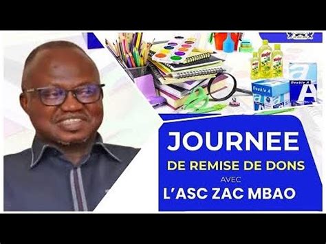 Don de fournitures à lécole primaire zac mbao le geste très noble du