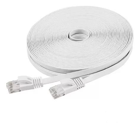 Cable De Red Ethernet Internet 20 Metros Rj45 Cat 6 Plano Una Ganga