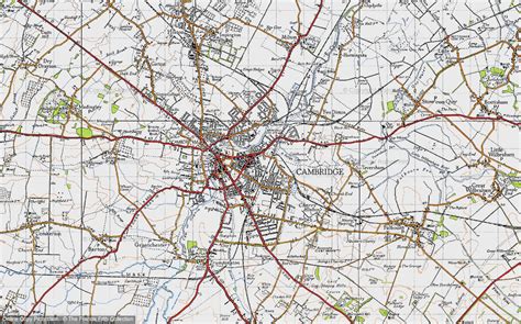 Historic Ordnance Survey Map of Cambridge, 1946