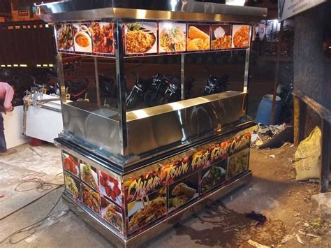 Stainless Steel Design Chinese Fast Food Display Counter Warranty No