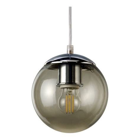 LUZ DESING Colgante 1 Luz Globo 15cm Vidrio Fumé Moderno Apto Led E27