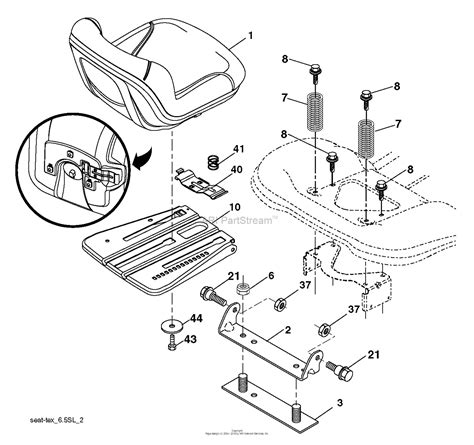 Husqvarna YTH24K48 96045003501 2012 11 Parts Diagram For SEAT