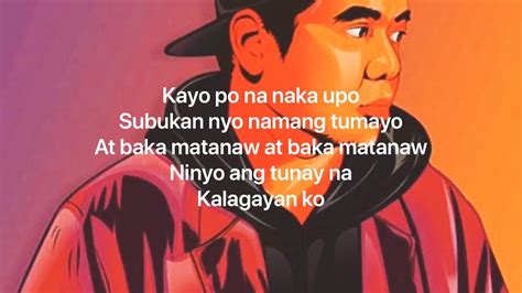 Upuan By Gloc 9 Lyrics Youtube