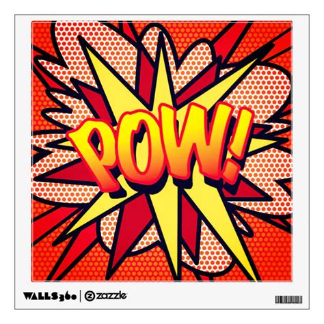 Comic Book Pop Art POW Superhero Wall Decal Zazzle