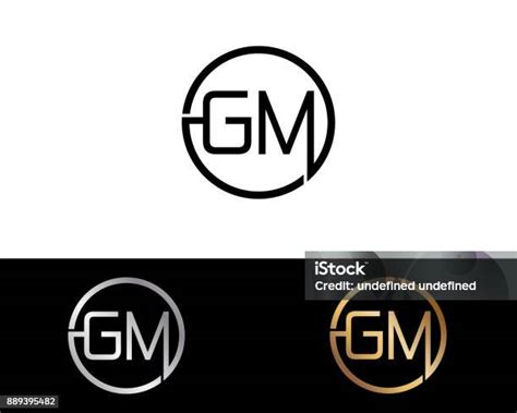 gm bentuk lingkaran desain huruf awal ilustrasi stok  gambar