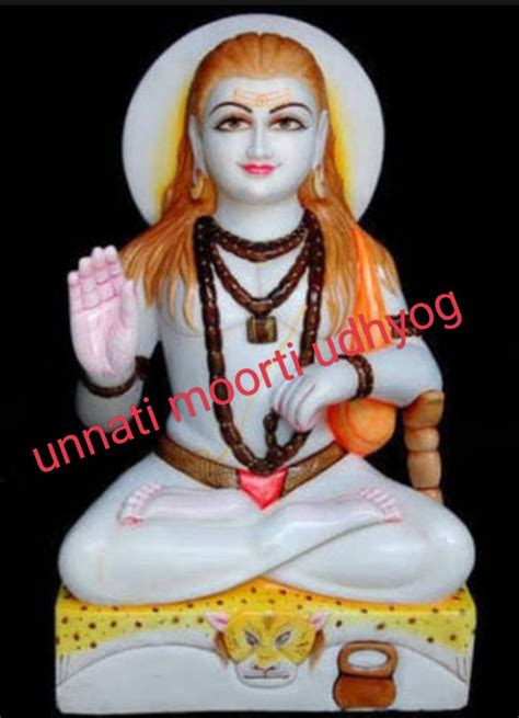 White Painted Marble Baba Balak Nath Statue For Worship Size