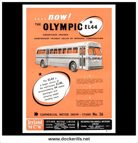 Leyland Olympic Coach Bus Original Vintage Advert From October