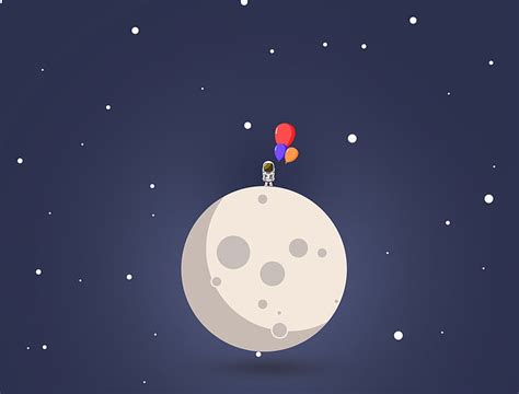 HD wallpaper: astronaut on moon clip art, space, illustration, blue ...