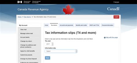 Accessing T Slips On The Canada Revenue Agency Web Site Adjusted Cost