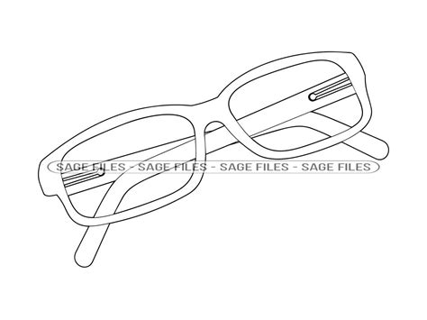 Folded Glasses Outline Svg Glasses Svg Glasses Clipart Glasses Files For Cricut Glasses Cut