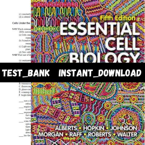 Test Bank For Essential Cell Biology Th Edition Alberts Hop Inspire