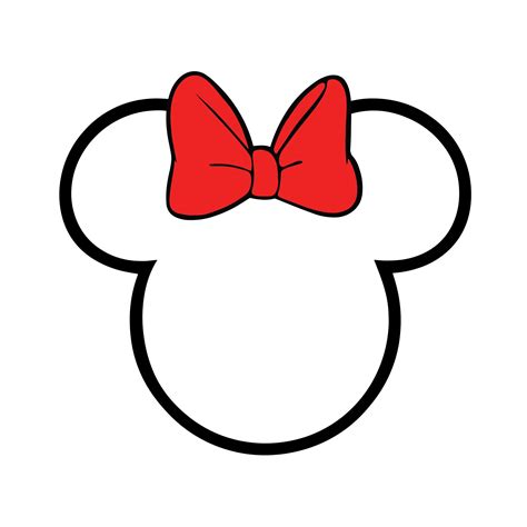 Minnie Mouse 4 Outline Digital Download Svg Png Etsy