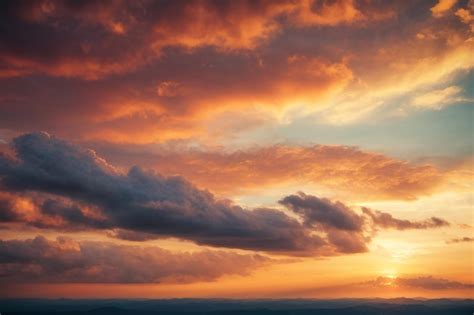 Cielo Al Atardecer Con Nubes De Fondo Cielo Al Amanecer Con Nubes De