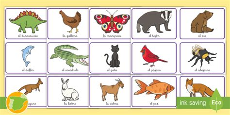 Tarjetas educativas: Los animales (teacher made)