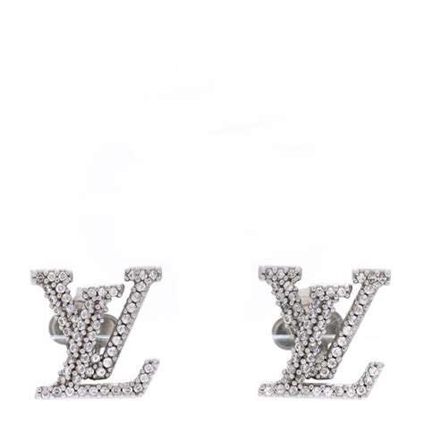 Louis Vuitton Crystal Lv Iconic Earrings Silver 1084920 Fashionphile