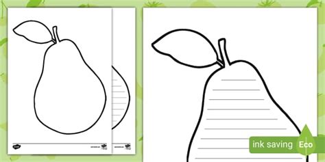 New Pear Writing Frame Hecho Por Educadores Twinkl