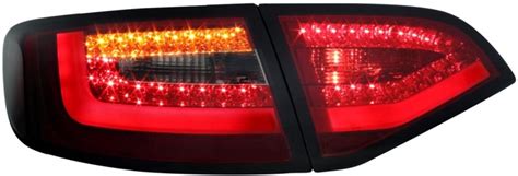 LITEC LED Rückleuchten rot rauch mit dynamischem Blinker für Audi A4 B8