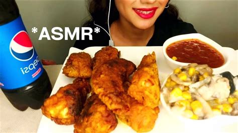 Asmr Nashville Hot Fried Chicken Tenders Kfc Copilation Eating Show