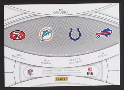 Dan Marino Jim Kelly Joe Montana Peyton Manning 2021 Panini