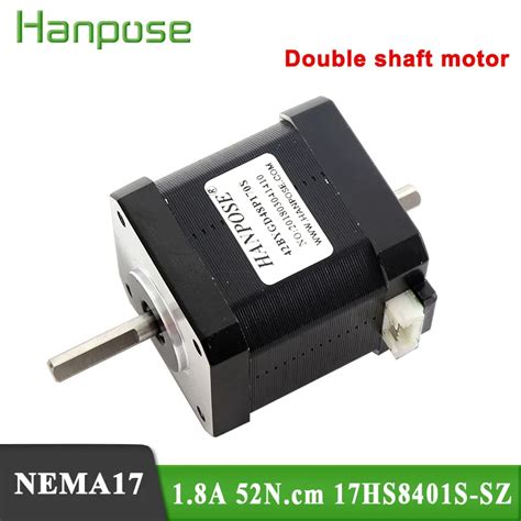 Motor Paso A Paso De Doble Eje Nema 17 4 Lead 1 8A 52n Cm 17HS8401S SZ