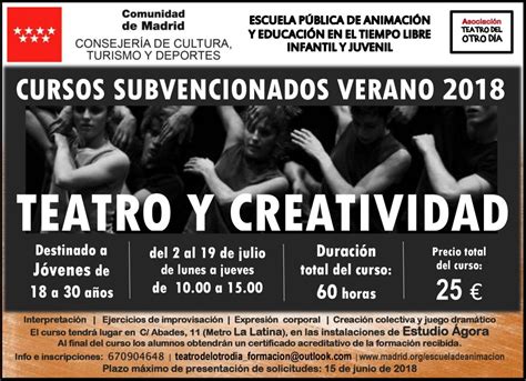 Ltimas Plazas Curso De Teatro Organizado Por La Escuela P Blica De