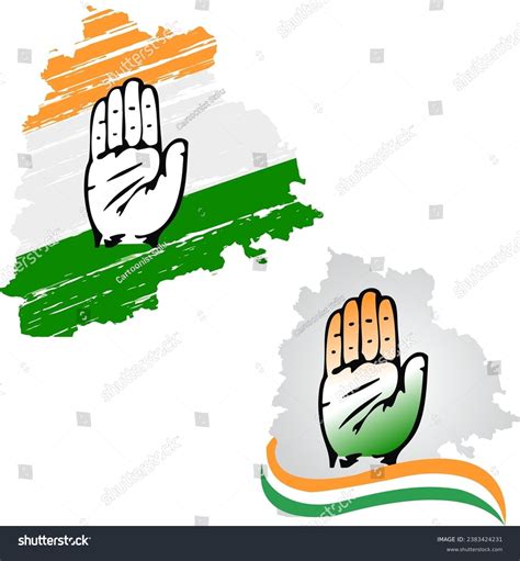 Telangana Indian National Congress Party Symbol Stock Vector (Royalty ...