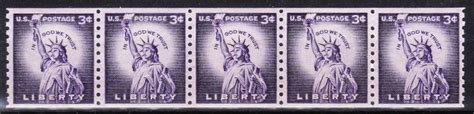 MOstamps US Scott 1057a Mint OG NH Coil Strip Of 5 Lot DS 9015