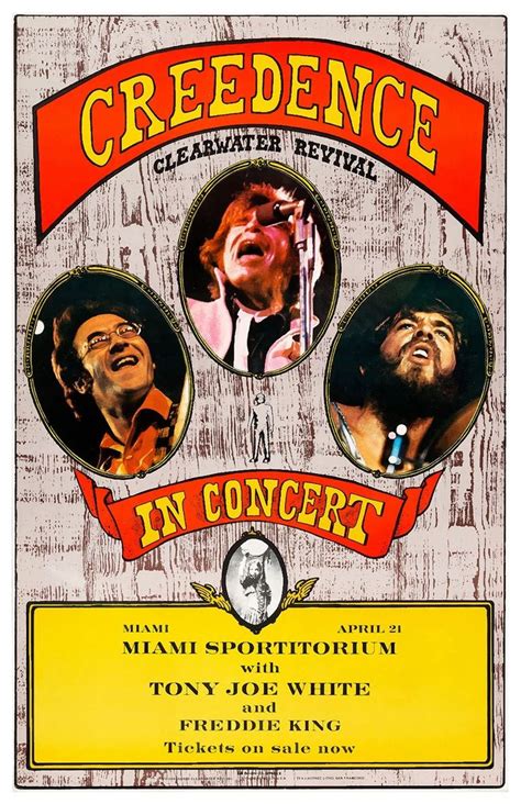 Creedence Clearwater Revival Miami Concert Poster Retro Rock Poster