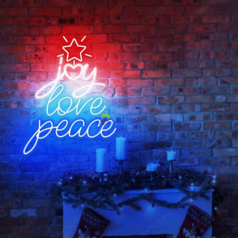 Neon Christmas Lights Joy Love Peace Neon Sign Pageneon