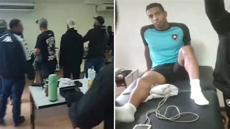 Watch moment raging Botafogo fans storm training ground and confront ...