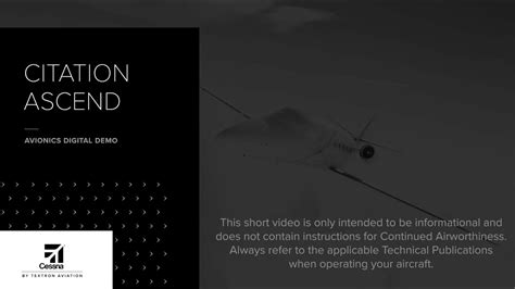 Citation Ascend Avionics Digital Demo YouTube