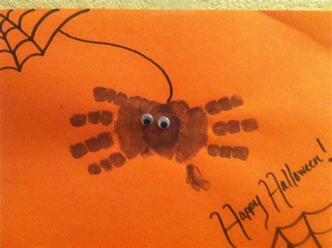 Happy Halloween Spider Handprint Preschool Toddler Pre K Craft K