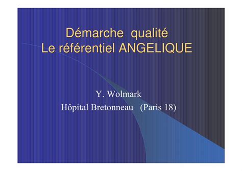 Pdf D Marche Qualit Le R F Rentiel Angelique Pratique Habituelle D